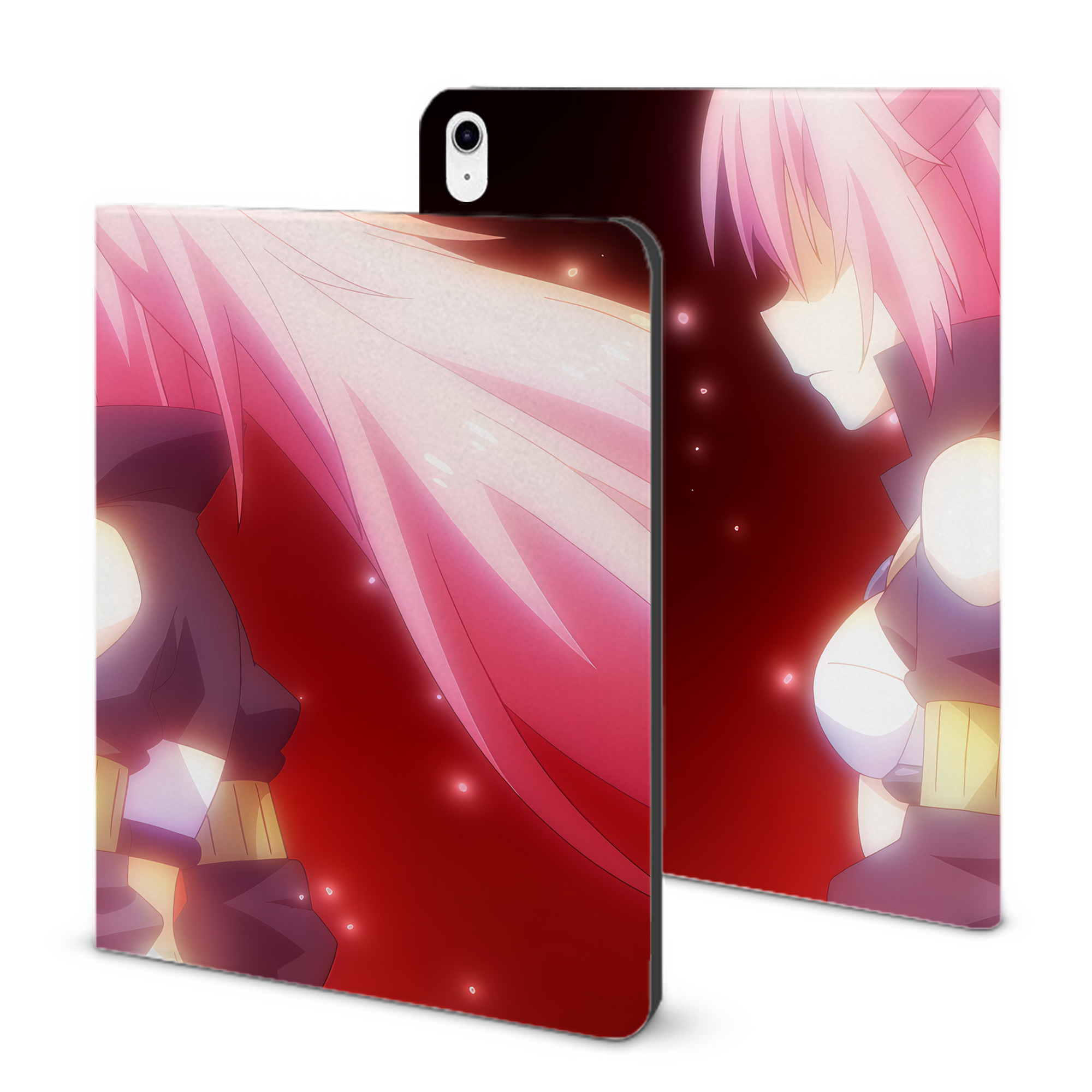 （画像用） 転スラ Regarding Reincarnated to Slime IPad ケース ブック型 PUレザー TPU 耐衝撃 軽量 薄型 ペン収納なし 全面保護 IPad 各モデル対応